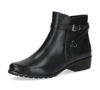 CAPRICE women's leather ankle boots with heel and buckle, Blue (Ocean Nappa), 6 UK