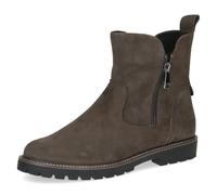 CAPRICE Women's leather ankle boots with zipper, Gray (Dk Grey Suede), 3.5 UK