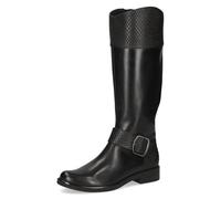 CAPRICE Women's leather boots with buckle, Black (Black Comb), 5 UK