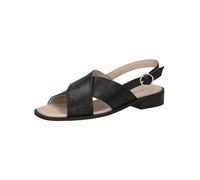 CAPRICE Women's Leather Flat Sandals Elegant, Black (Black Nappa), 3.5 UK