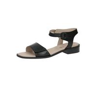 CAPRICE Women's leather flat sandals Festive, Black (Black Nappa), 6.5 UK