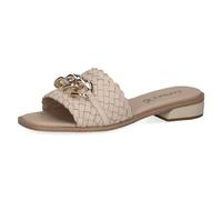 CAPRICE Women's Leather Footbed Mules, Off-White Nappa, 7 UK