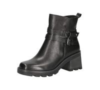 CAPRICE Women's leather heeled ankle boots water-repellent, Black (Black Nappa), 6.5 UK