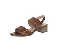 CAPRICE Women's leather heeled sandals Elegant, Brown (Cognac Nappa), 6 UK