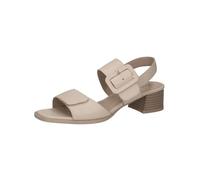 CAPRICE Women's leather heeled sandals Elegant, Cream (Offwhite Nappa), 4 UK