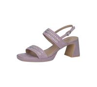 CAPRICE Women's Leather Heeled Sandals Elegant, Purple (Lavender Suede), 4 UK