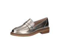 CAPRICE Women's Leather Loafers Elegant, Beige (Taupe Metallic), 6 UK