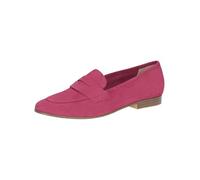CAPRICE Women's leather loafers Elegant, Purple (Fuchsia Suede), 5 UK