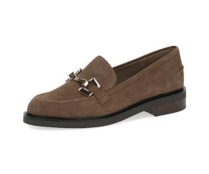 CAPRICE Women's Leather Loafers with Block Heel | 9-24200-41 - without, breathable, block heel 3 cm