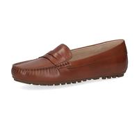 CAPRICE Women's Leather Moccasins Elegant, Brown (Cognac Nappa), 7.5 UK