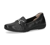 CAPRICE Women's Leather Moccasins with Buckle, Black (Black Nappa), 6 UK
