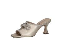 CAPRICE Women's Leather Mules with Heel, Gold (Lt.Gold Metal.), 6 UK