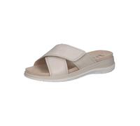 CAPRICE Women's Leather Mules with Velcro, Beige (Pearl Nappa), 3.5 UK