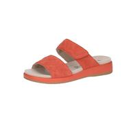 CAPRICE Women's leather mules with Velcro, Orange (Orange Suede), 5 UK