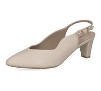 CAPRICE Women's Leather Pumps, Beige (Cream Perlato), 6 UK