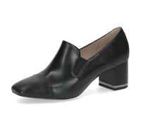 CAPRICE Women's Leather Pumps Square Toe, Black (Black Comb), 4.5 UK
