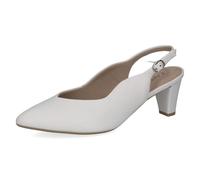 CAPRICE Women's Leather Pumps, White (White Nappa), 7 UK