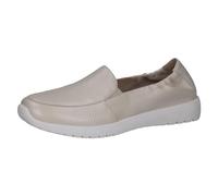 CAPRICE Women's Leather Slip-ons Flat, Cream (Pearl Perl Dee), 3.5 UK