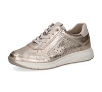 CAPRICE Women's Leather Sneakers, Metallic (LT.Gold Deer), 6.5 UK
