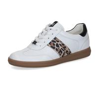 CAPRICE Women's Leather Sneakers, White (White Comb I), 5 UK