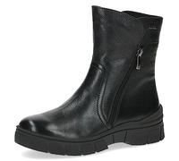 CAPRICE women's leather winter boots flat water-repellent, Black (Black Nappa), 5 UK