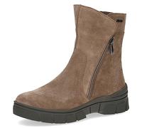 CAPRICE women's leather winter boots flat water-repellent, Brown (Mud Suede), 3.5 UK