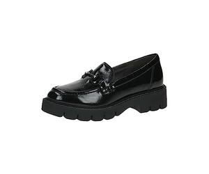 CAPRICE Women's Loafers with Platform Memotion Patent Business Slip-ons Width G, Black (Black Naplak), 5 UK
