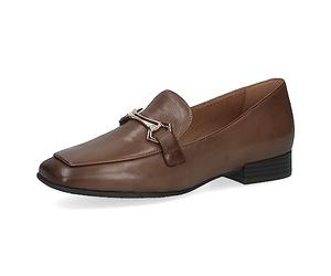 CAPRICE Women's Loafers Without Heel Memotion in Leather Elegant Width G, Brown (Taupe Nappa), 5 UK