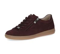 CAPRICE Women's Low-top Leather lace-up Sneakers, Red (Bordeaux Suede), 5.5 UK