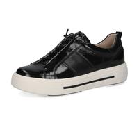 CAPRICE Women's Low-top Leather Platform Sneakers, Black (Black Comb), 6.5 UK