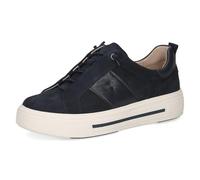 CAPRICE Women's Low-top Leather Platform Sneakers, Blue (Ocean Suede), 6 UK