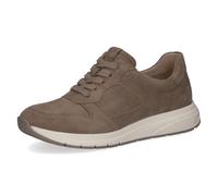 CAPRICE Women's Low-top Leather Sneakers with Laces, Brown (Mud Suede), 7.5 UK