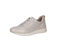 CAPRICE Women's Low-top Leather Sneakers with Laces, Cream (Pearl Perl Dee), 6 UK