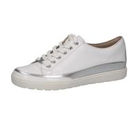 CAPRICE Women's Low-top Leather Sneakers with Laces, White (White Comb), 5 UK