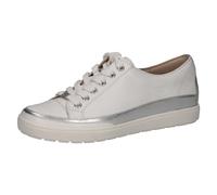 CAPRICE Women's Low-top Leather Sneakers with Laces, White (White Nappa Co), 3.5 UK