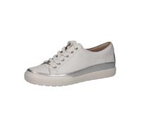 CAPRICE Women's Low-top Leather Sneakers with Laces, White (White Nappa Co), 4.5 UK