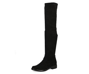 CAPRICE Women's over-the-knee boots Low heel Vegan, Black (Black Stretch), 8 UK