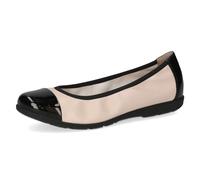 CAPRICE Women's Patent Ballet Flats Flat, Beige (Beige Comb), 6 UK