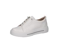 CAPRICE Women's Platform Leather Sneakers Low Top, White (White Nappa), 6 UK