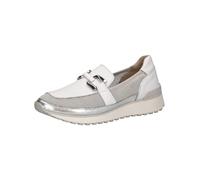 CAPRICE Women's Platform Loafers Sporty, White (White/Silver), 6.5 UK