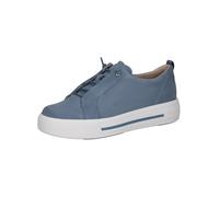 CAPRICE Women's Platform Trainers Leather Low Top, Lt Blue Suede, 4.5 UK
