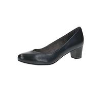 CAPRICE Women's Pumps Memotion in Leather Low Heel Width G, Blue (Ocean Nappa), 4 UK