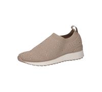 CAPRICE Women's Slip-on Sneakers Without Laces for Slipping on, Beige (Sand Knit), 6 UK