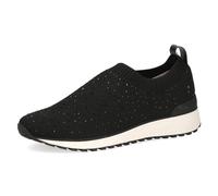 CAPRICE Women's Slip-on Sneakers Without Laces for Slipping on, Black (Black Knit), 7.5 UK