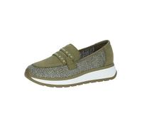 CAPRICE Women's Slip-ons Flat Elegant, Green (Khaki Comb), 5 UK