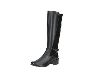 CAPRICE Women's tall heeled boots with buckle knee-high
