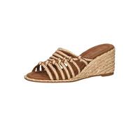 CAPRICE Women's Wedge-Heel Sandals Vegan, Brown (Bast), 6.5 UK
