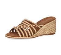 CAPRICE Women's Wedge-Heel Sandals Vegan, Brown (Bast), 8 UK
