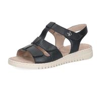 Caprice women's wedge sandal in leather, Blue (OCEAN NAPPA), 5 UK