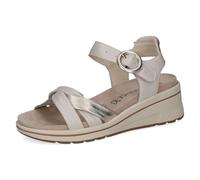 Caprice women's wedge sandal in leather, White (OFFW PERL COM), 6 UK
